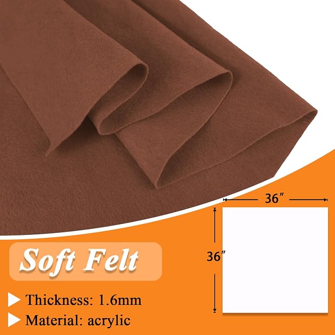 IONTACH 36" X 36" Soft Felt Fabric 1.6mm Thick | Felt Sheets