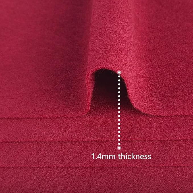 Jtnohx Color Felt, Soft Felt Sheets, 1.4mm Thick 8"x12" Handicraft Felt Fabrics