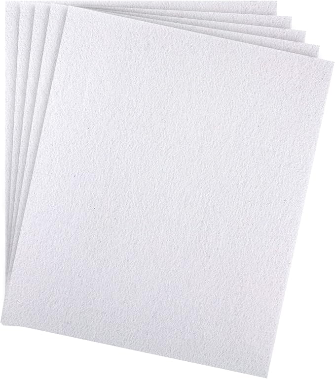 Savita 5pcs 25.4 x 22.8cm/10 x 9 inch 3mm Thick Felt Sheets, Stiff Felt Fabric