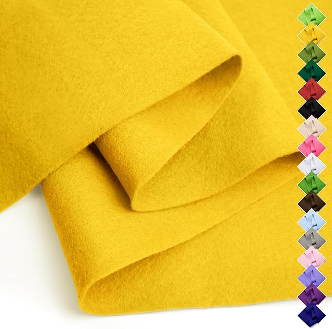 Soft Felt Fabric Sheet 18" x 36", 1.6mm Acrylic Craft Felt, Large Precut Sheet