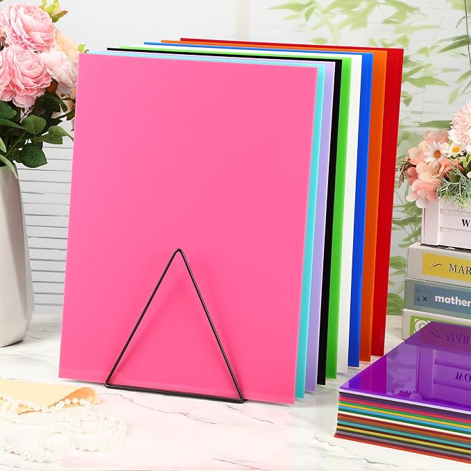 Geetery 30 Pack Colored Acrylic Sheets 1/8" Thick