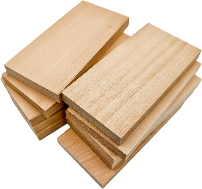 10PCS Unfinished Basswood Blocks