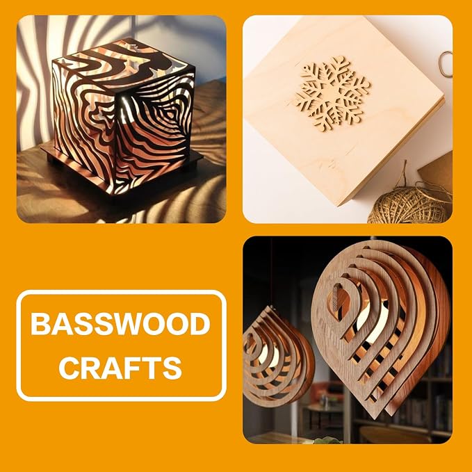 24Pack Basswood Sheets 18"x18"x1/8", 3mm Basswood