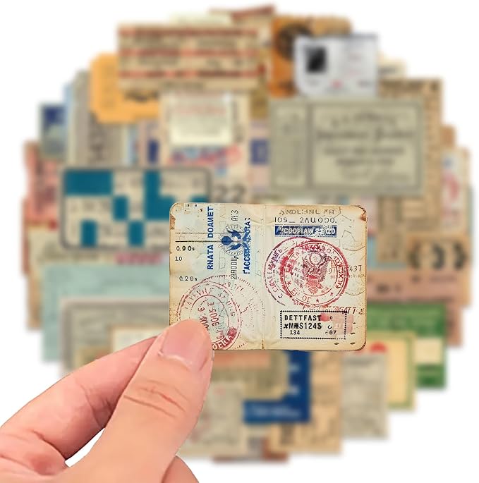 PRSTINCOL 100Pcs Vintage Sticker Pack
