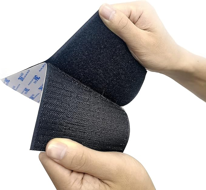 Hook and Loop Tape 4in x 8in 6 Pairs, Slef Adhesive Interlocking Strip