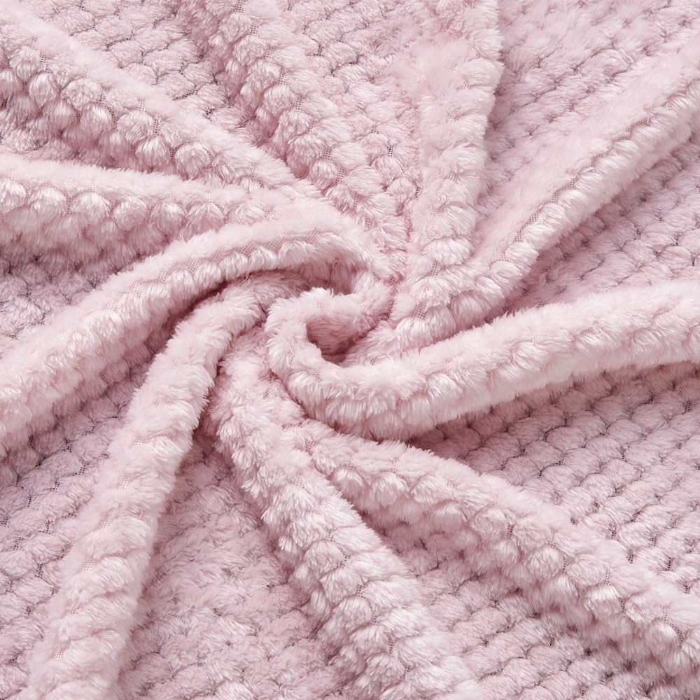 CREVENT 30''X40'' Cute Cozy Fluffy Warm Baby Blanket for Girls Infants Toddlers' Bedding Crib Cot Stroller, Baby Shower Birthday Newborn's Gift Pink- Baby Giraffe