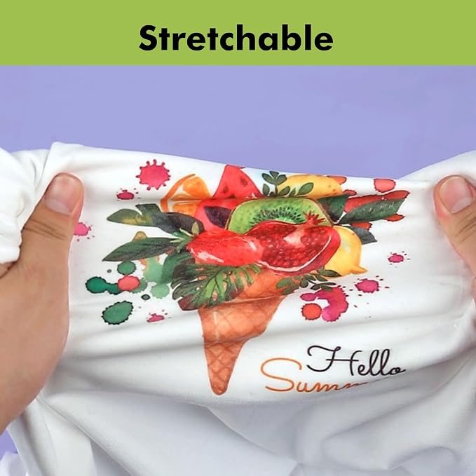 A-SUB Sublimation HTV Vinyl for Light Fabric, 12 Inch X 10 FT | Matte Clear