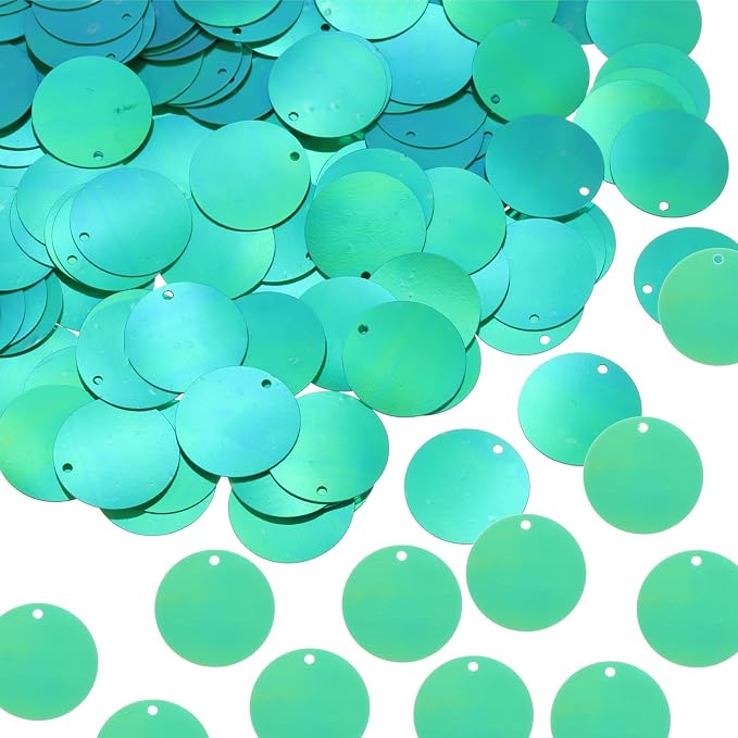 MECCANIXITY 700 Pcs Flat Round Sequins 15mm/0.6 Inch Loose Paillettes Craft