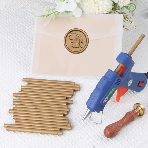 Dark Bronze Sealing Wax Sticks, WASOHLING 20Pcs Glue Gun Wax Seal Sticks