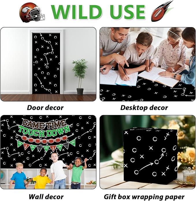 Qyeahkj Football Bulletin Board Paper Roll Football Tactic Bulletin Board