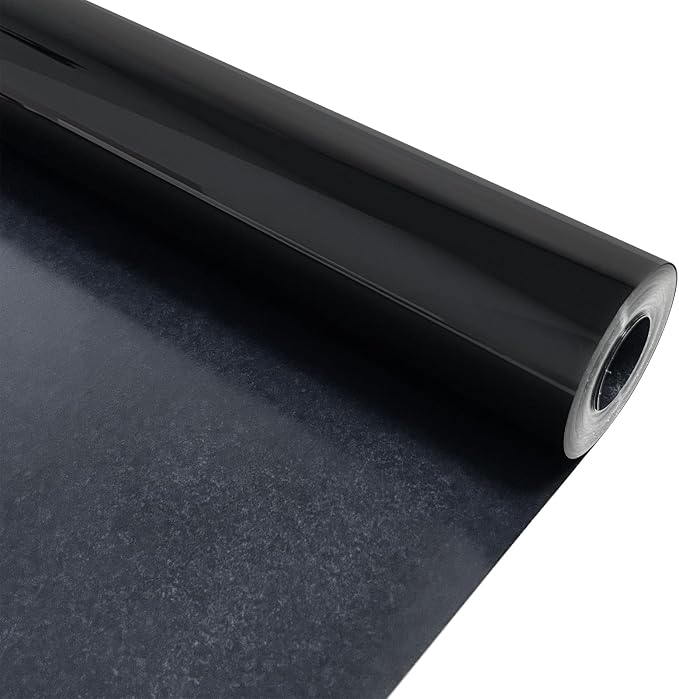 Black Heat Transfer Vinyl HTV Roll Matte PU 12" x 15 ft. | Easy to Cut