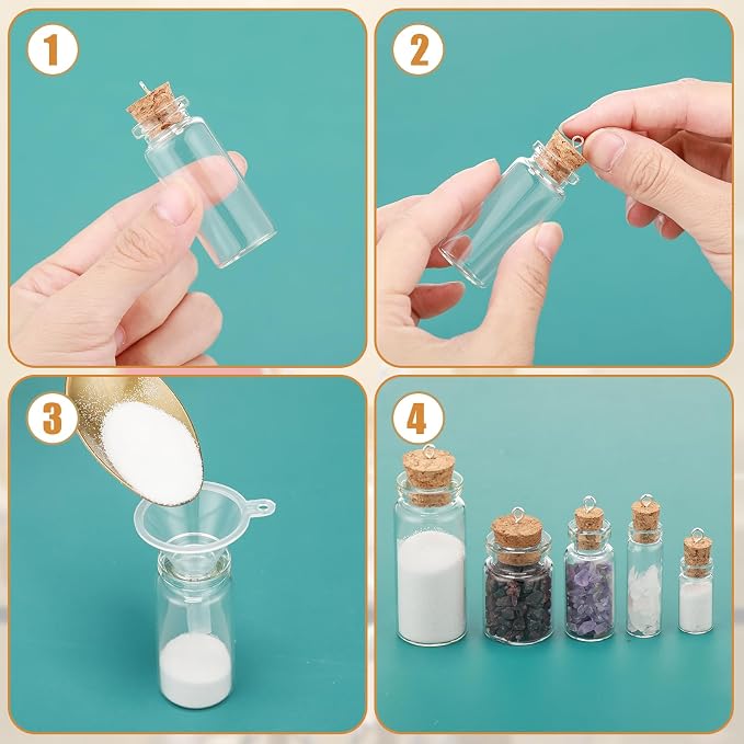 Geiserailie 45 Pcs Mini Glass Bottles