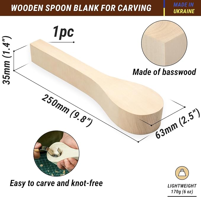 BeaverCraft Basswood Wood for Carving