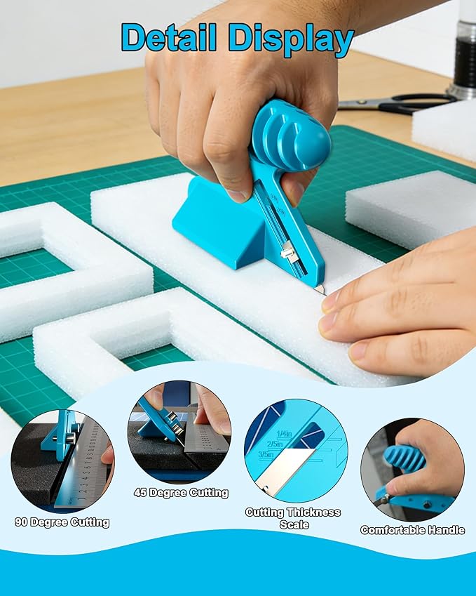 Foamboard Cutter Tool, FoamBoard Straight/Bevel Cutter Used to Cut Eva Foam