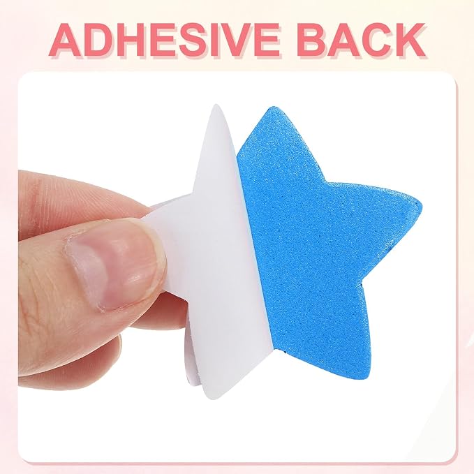 PATIKIL 1.8"x1.8" Star Foam Stickers