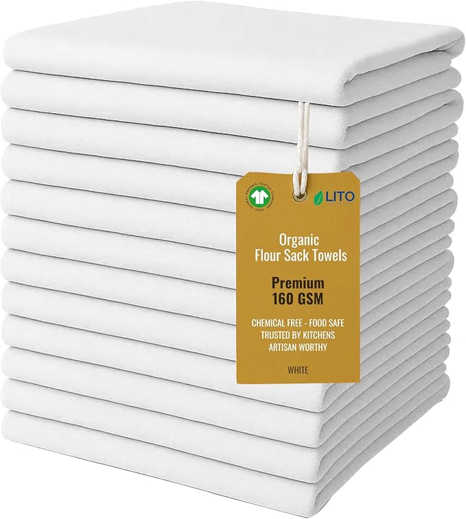 GOTS Certified 100% Organic Cotton Flour Sack | Tea Towel