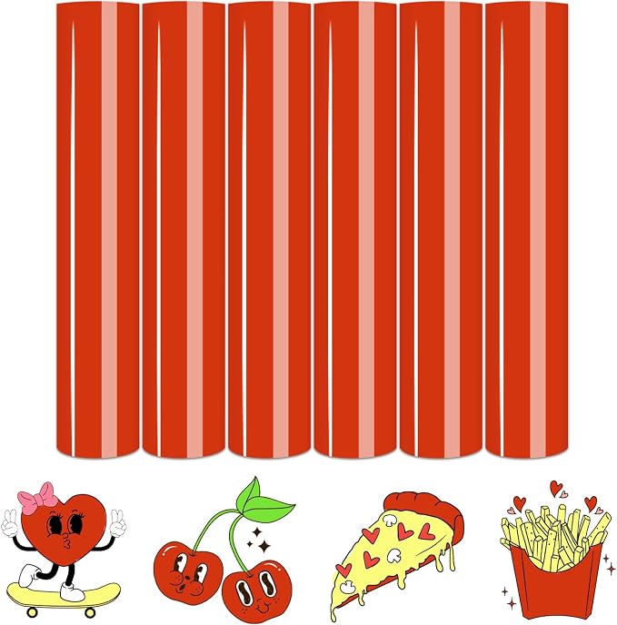 Tintnut Mandarin Red Heat Transfer Vinyl, easy cut & weed, stretch washable