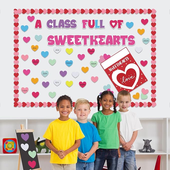 Valentine's Day Bulletin Board Set Valentine's Love Heart Classroom Decoration