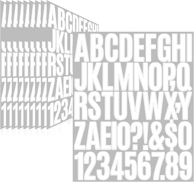 Letter Stickers, Mailbox Numbers, 2 Inch Waterproof Vinyl Alphabet | 2 Inch