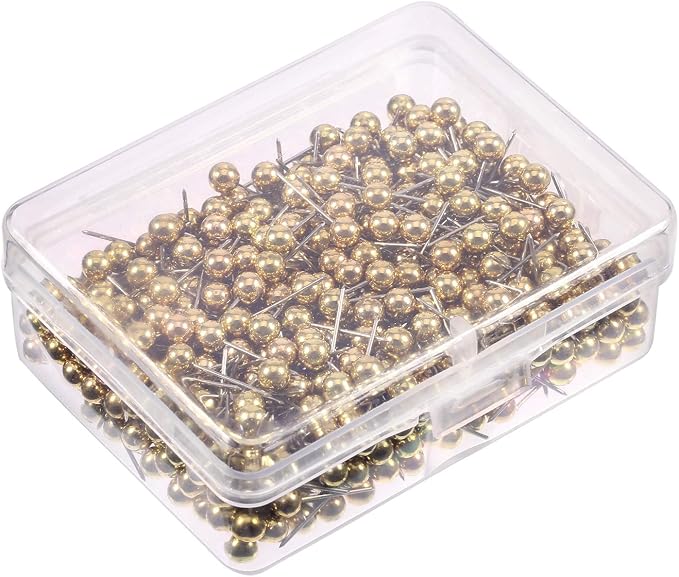 WILLBOND 500 Pack Map Push Pins Map Tacks Small Round Head Push Pins Thumb Tacks