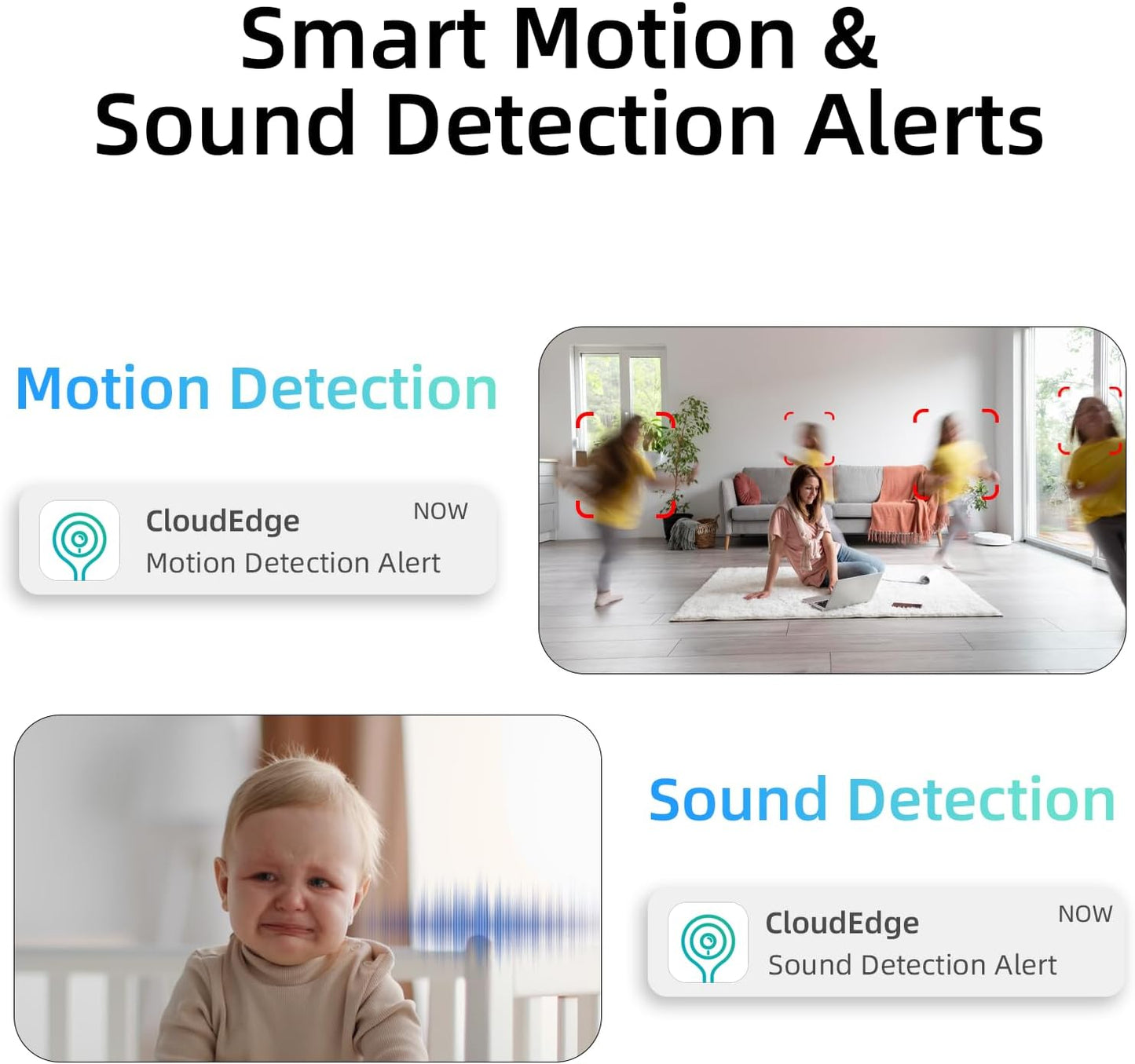 Rraycom 4Pack 2K Security Camera Indoor 5G/2.4 GHz Wi-Fi, Baby Monitor Pet/Dog Camera 360-Degree for Home Security, Smart Motion Tracking, 24/7 Live View, Night Vision, Compatible with Alexa