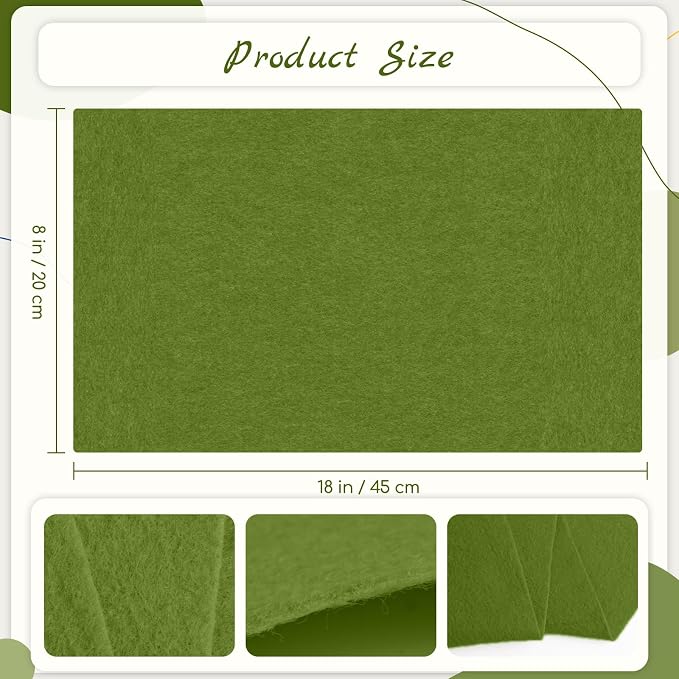16 Pcs 8x18in Soft Felt Fabric Sheets, 16 Assorted Macarone Colors Felt Pack