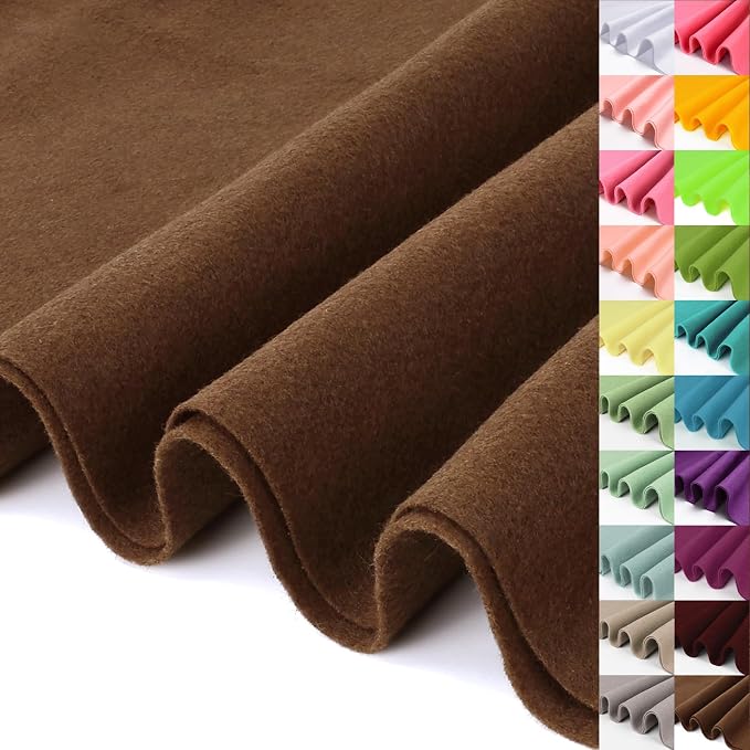 Terracotta Large Felt Fabric 36" X 36" 1 Square Yard, 1.4 mm