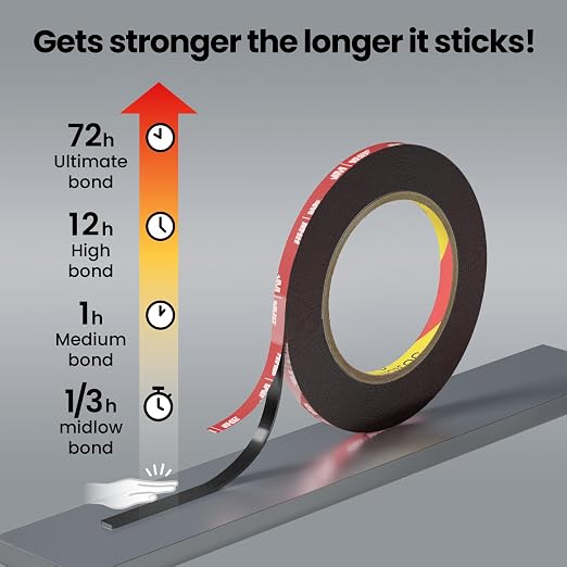 Double Sided Heavy Duty Tape, 16.4 FT × 0.25 in Mounting Adhesive Foam Tape