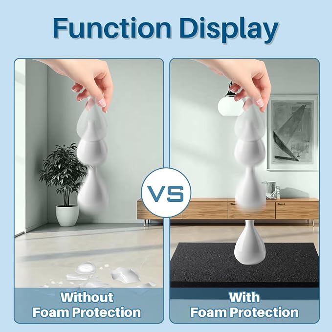 Black foam 2 pieces, Polyurethane Foam sheet, high-density foam padding