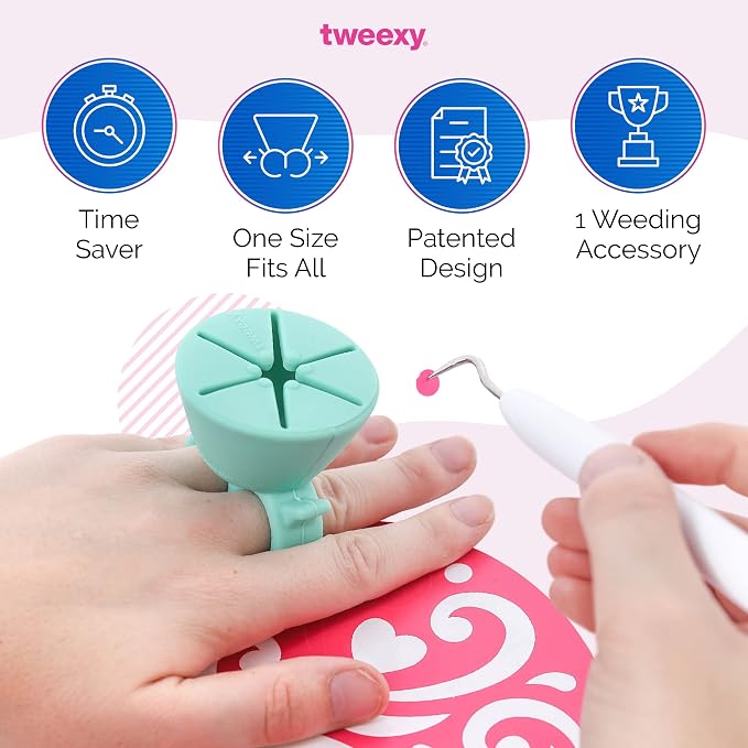 tweexy Craft Vinyl Weeding Scrap Collector Ring | Weeding Tools