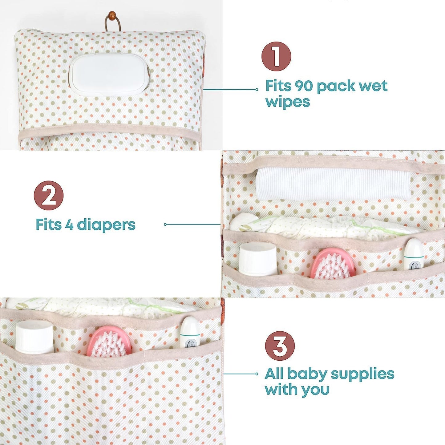 HAMUR Baby Diaper Bag Organizer – Travel-Friendly, Compact & Foldable | Stroller Pouch for Newborn Essentials – Must-Have for Boys & Girls (URchin)