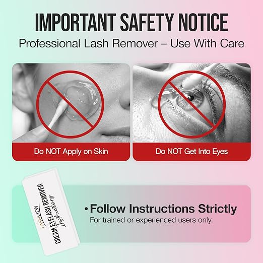LASHVIEW Lash Glue Remover Cream Gentle Aloe Low Irritation Eyelash Remover Kit