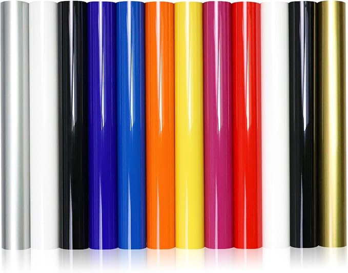 HTV Heat Transfer Vinyl, Mixeds 12pcs 12" x 10" Iron-on Vinyl | Iron On Vinyl