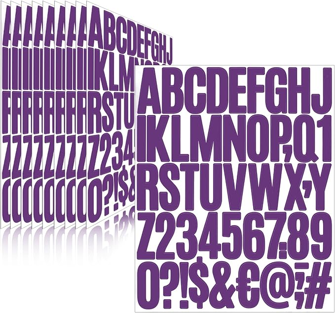 Letter Stickers, Mailbox Numbers, 2 Inch Waterproof Vinyl Alphabet | 2 Inch