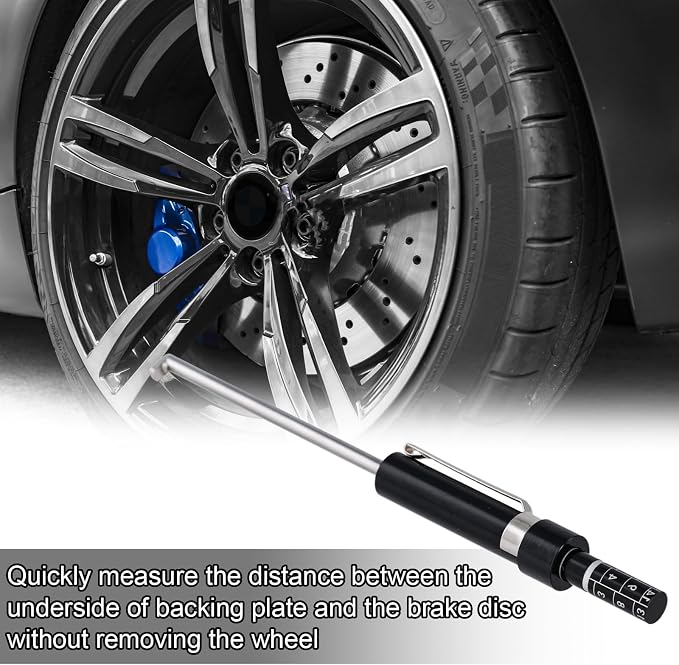 NQEUEPN 2pcs Car Brake Pad Thickness Gauge, Brake Pad Gauge Brake Measuring Tool