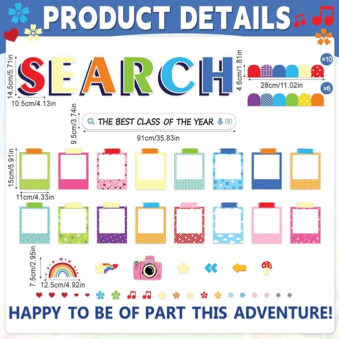 Photo Display Bulletin Board Kit Welcome Back to School Search Adventure