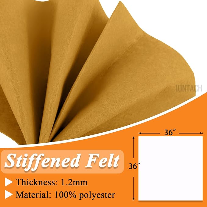 IONTACH 36" X 36" Stiff Felt Fabric 1.2mm Thick | Felt Sheet