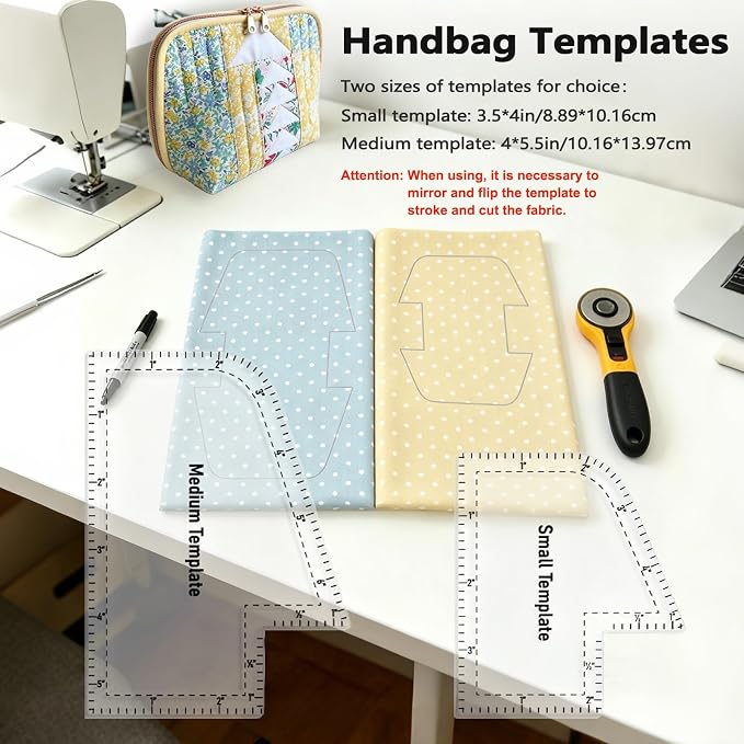 5Pcs Boxy Bag Making Templates for DIY Sewing Enthusiast | Bag Making Supplies