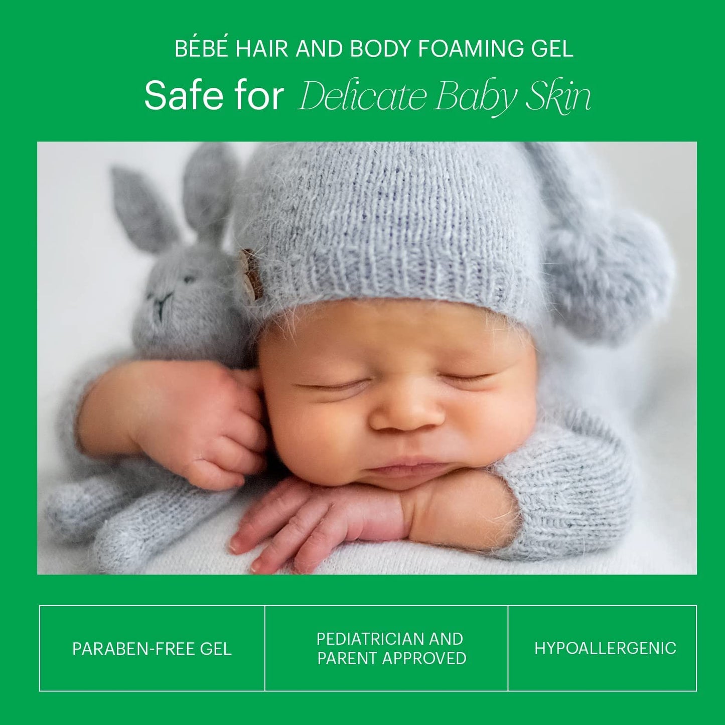 MAKARI Baby Hair and Body Foaming Gel for Sensitive and Delicate Skin, Hypoallergenic and Paraben-Free Baby Body Wash and Shampoo with Nourishing Coconut Oil & Panthenol
