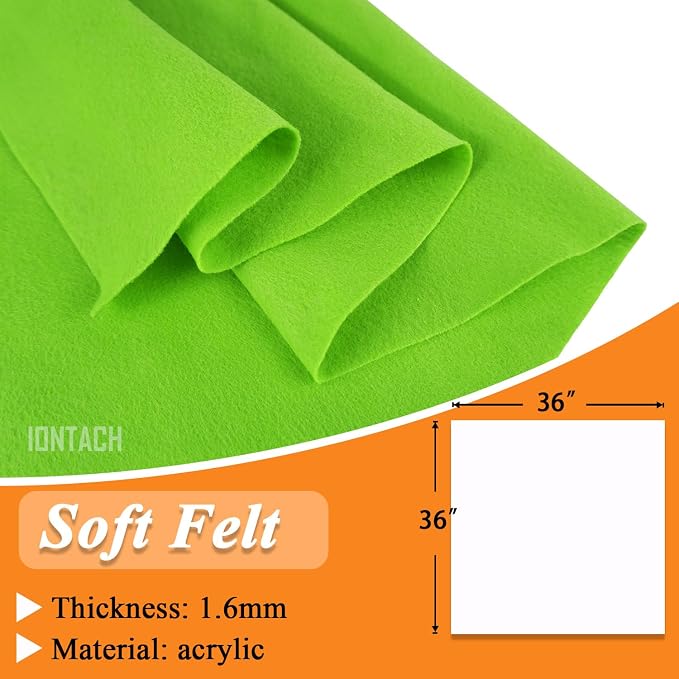 IONTACH 36" X 36" Soft Felt Fabric 1.6mm Thick | Felt Sheets