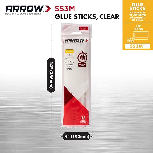 Arrow SS3M Full Size Slow Set Glue Sticks
