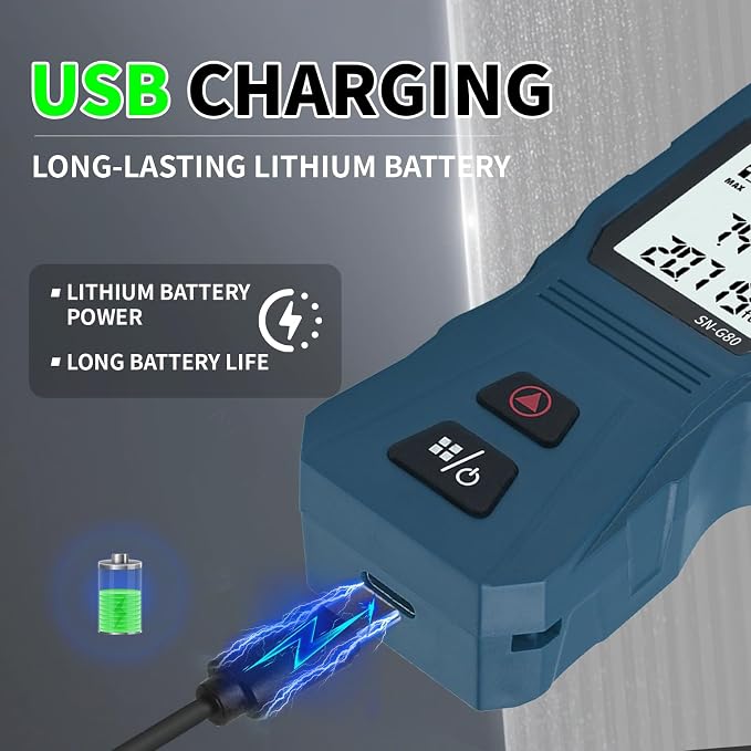 Mini Green Laser Distance Meter 262Ft – Rechargeable Digital Measuring Tool