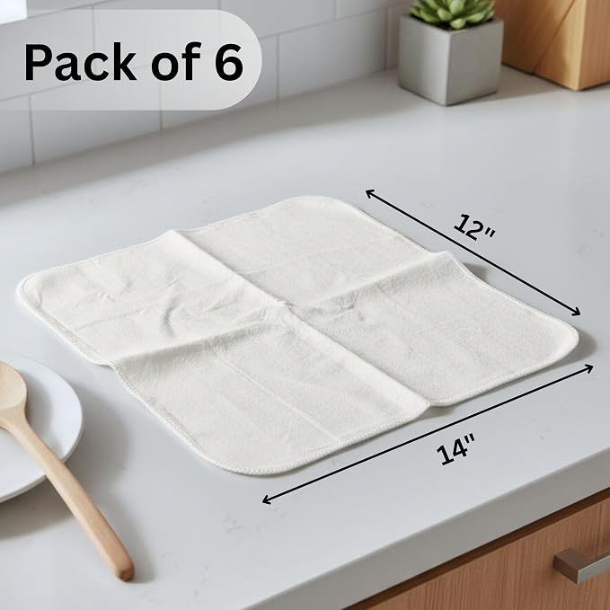 Flour Sack Shop Towels, Natural Cotton Cleaning Towels 14" x 12", Automotive