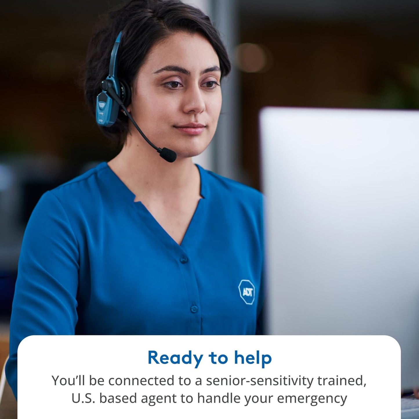 ADT Medical Alert Plus - in-Home Medical Alert System for Seniors - Cellular 4G Coverage, 600ft Pendant Range, Home Temperature Monitoring, 24/7 U.S. Based Monitoring (White Wristband)