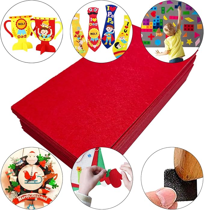 Jtnohx Self Adhesive Felt Sheets, Sticky Fabric Square