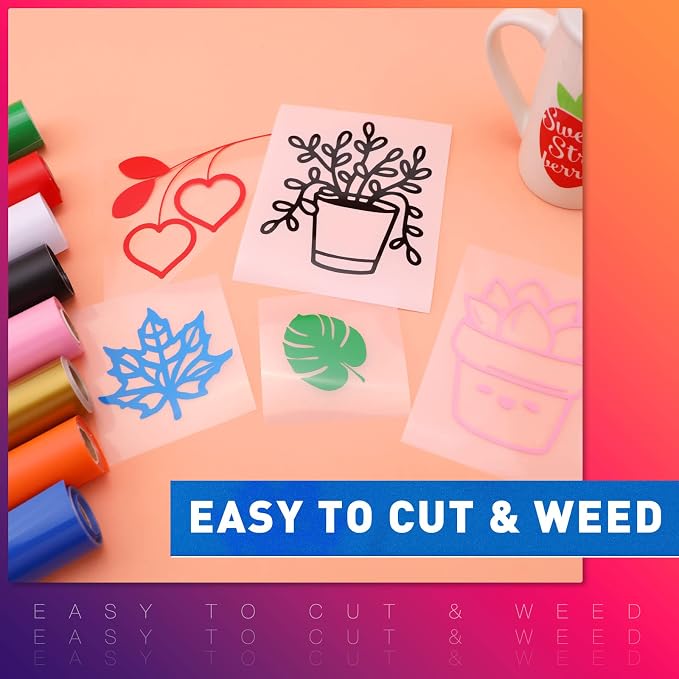 HTVRONT Blue Permanent Vinyl, Silhouette, Scrapbooking, Die Cutters