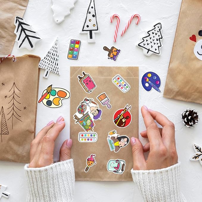 Cute Cartoon Art Supplies Vinyl Stickers Pack