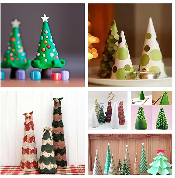 Crafjie Foam Cones for DIY Arts and Crafts, for DIY Home Craft Project