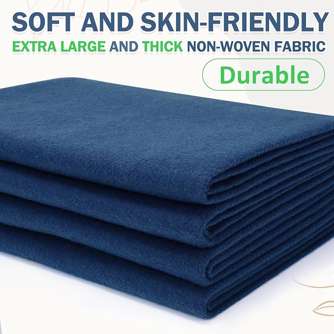 XSEINO Navy Large Felt Fabric 36" X 36 ", 1.4 mm Thick Soft Felt Fabric Sheet