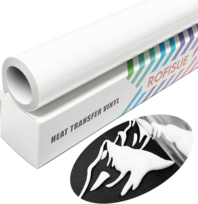 White 3D Puff Heat Transfer Vinyl 10 Inch * 6 Foot Puff